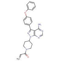 936563-92-7 1-[4-[4-amino-3-(4-phenoxyphenyl)pyrazolo[3,4-d]pyrimidin-1-yl]piperidin-1-yl]prop-2-en-1-one chemical structure