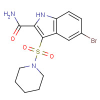 918494-67-4 5-bromo-3-piperidin-1-ylsulfonyl-1H-indole-2-carboxamide chemical structure
