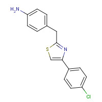 1175910-69-6 4-[[4-(4-chlorophenyl)-1,3-thiazol-2-yl]methyl]aniline chemical structure