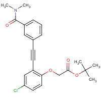1240288-28-1 tert-butyl 2-[4-chloro-2-[2-[3-(dimethylcarbamoyl)phenyl]ethynyl]phenoxy]acetate chemical structure
