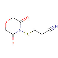 197955-43-4 3-(3,5-dioxomorpholin-4-yl)sulfanylpropanenitrile chemical structure