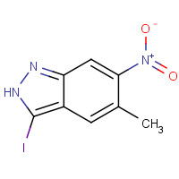 586330-45-2 3-iodo-5-methyl-6-nitro-2H-indazole chemical structure