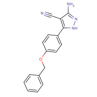 1235034-91-9 3-amino-5-(4-phenylmethoxyphenyl)-1H-pyrazole-4-carbonitrile chemical structure