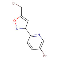 1231244-42-0 5-(bromomethyl)-3-(5-bromopyridin-2-yl)-1,2-oxazole chemical structure