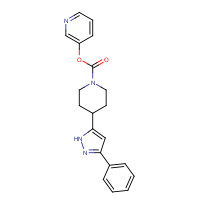 1205633-23-3 pyridin-3-yl 4-(3-phenyl-1H-pyrazol-5-yl)piperidine-1-carboxylate chemical structure