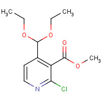 219908-82-4 methyl 2-chloro-4-(diethoxymethyl)pyridine-3-carboxylate chemical structure