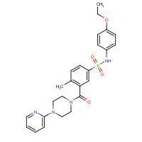1147524-98-8 N-(4-ethoxyphenyl)-4-methyl-3-(4-pyridin-2-ylpiperazine-1-carbonyl)benzenesulfonamide chemical structure