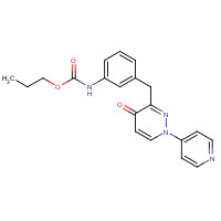 1314380-87-4 propyl N-[3-[(4-oxo-1-pyridin-4-ylpyridazin-3-yl)methyl]phenyl]carbamate chemical structure