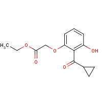 279230-72-7 ethyl 2-[2-(cyclopropanecarbonyl)-3-hydroxyphenoxy]acetate chemical structure