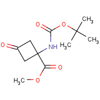 191110-97-1 methyl 1-[(2-methylpropan-2-yl)oxycarbonylamino]-3-oxocyclobutane-1-carboxylate chemical structure