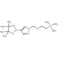 894807-98-8 trimethyl-[2-[[4-(4,4,5,5-tetramethyl-1,3,2-dioxaborolan-2-yl)pyrazol-1-yl]methoxy]ethyl]silane chemical structure