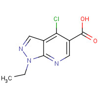 59060-16-1 4-chloro-1-ethylpyrazolo[3,4-b]pyridine-5-carboxylic acid chemical structure