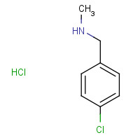 65542-24-7 1-(4-chlorophenyl)-N-methylmethanamine;hydrochloride chemical structure