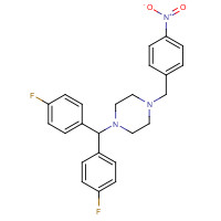 914349-64-7 1-[bis(4-fluorophenyl)methyl]-4-[(4-nitrophenyl)methyl]piperazine chemical structure
