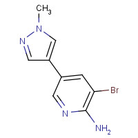 1478859-34-5 3-bromo-5-(1-methylpyrazol-4-yl)pyridin-2-amine chemical structure