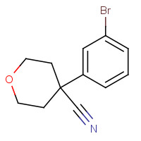 245439-36-5 4-(3-bromophenyl)oxane-4-carbonitrile chemical structure