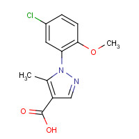 1226363-56-9 1-(5-chloro-2-methoxyphenyl)-5-methylpyrazole-4-carboxylic acid chemical structure