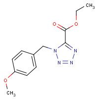 70978-35-7 ethyl 1-[(4-methoxyphenyl)methyl]tetrazole-5-carboxylate chemical structure