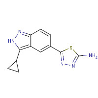 885222-81-1 5-(3-cyclopropyl-2H-indazol-5-yl)-1,3,4-thiadiazol-2-amine chemical structure