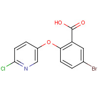 1335218-34-2 5-bromo-2-(6-chloropyridin-3-yl)oxybenzoic acid chemical structure
