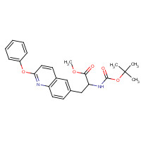 623144-22-9 methyl 2-[(2-methylpropan-2-yl)oxycarbonylamino]-3-(2-phenoxyquinolin-6-yl)propanoate chemical structure