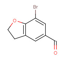875551-14-7 7-bromo-2,3-dihydro-1-benzofuran-5-carbaldehyde chemical structure