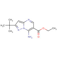 98710-44-2 ethyl 7-amino-2-tert-butylpyrazolo[1,5-a]pyrimidine-6-carboxylate chemical structure