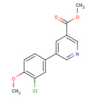 1298047-68-3 methyl 5-(3-chloro-4-methoxyphenyl)pyridine-3-carboxylate chemical structure