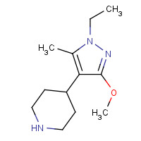 419571-78-1 4-(1-ethyl-3-methoxy-5-methylpyrazol-4-yl)piperidine chemical structure