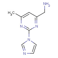 888313-66-4 (2-imidazol-1-yl-6-methylpyrimidin-4-yl)methanamine chemical structure