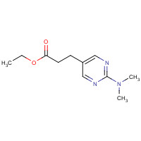 304903-22-8 ethyl 3-[2-(dimethylamino)pyrimidin-5-yl]propanoate chemical structure