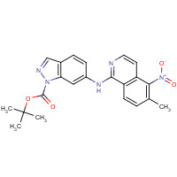 1446113-50-3 tert-butyl 6-[(6-methyl-5-nitroisoquinolin-1-yl)amino]indazole-1-carboxylate chemical structure