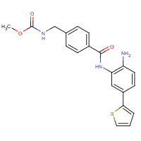 1013330-84-1 methyl N-[[4-[(2-amino-5-thiophen-2-ylphenyl)carbamoyl]phenyl]methyl]carbamate chemical structure
