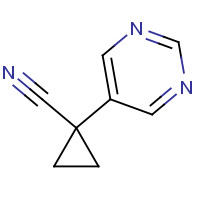 1378583-06-2 1-pyrimidin-5-ylcyclopropane-1-carbonitrile chemical structure