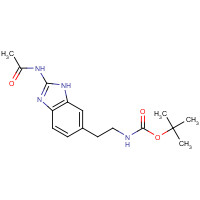 1207273-19-5 tert-butyl N-[2-(2-acetamido-3H-benzimidazol-5-yl)ethyl]carbamate chemical structure