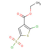 1245643-45-1 ethyl 2-chloro-5-chlorosulfonylthiophene-3-carboxylate chemical structure