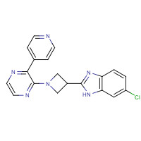 1350354-73-2 6-chloro-2-[1-(3-pyridin-4-ylpyrazin-2-yl)azetidin-3-yl]-1H-benzimidazole chemical structure