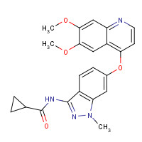 862178-96-9 N-[6-(6,7-dimethoxyquinolin-4-yl)oxy-1-methylindazol-3-yl]cyclopropanecarboxamide chemical structure