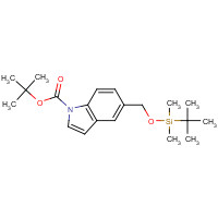335649-83-7 tert-butyl 5-[[tert-butyl(dimethyl)silyl]oxymethyl]indole-1-carboxylate chemical structure