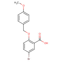1039809-89-6 5-bromo-2-[(4-methoxyphenyl)methoxy]benzoic acid chemical structure
