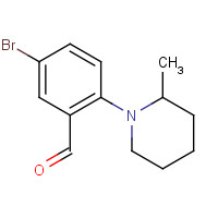 742099-82-7 5-bromo-2-(2-methylpiperidin-1-yl)benzaldehyde chemical structure