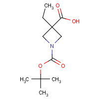 610791-06-5 3-ethyl-1-[(2-methylpropan-2-yl)oxycarbonyl]azetidine-3-carboxylic acid chemical structure