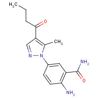 1404531-05-0 2-amino-5-(4-butanoyl-5-methylpyrazol-1-yl)benzamide chemical structure