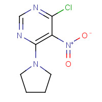 25710-26-3 4-chloro-5-nitro-6-pyrrolidin-1-ylpyrimidine chemical structure
