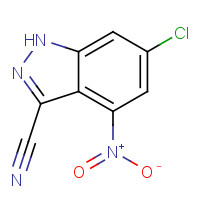 885519-37-9 6-chloro-4-nitro-1H-indazole-3-carbonitrile chemical structure