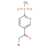 1207747-40-7 2-bromo-1-(6-methylsulfonylpyridin-3-yl)ethanone chemical structure