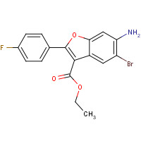 1333340-15-0 ethyl 6-amino-5-bromo-2-(4-fluorophenyl)-1-benzofuran-3-carboxylate chemical structure