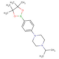1073354-18-3 1-propan-2-yl-4-[4-(4,4,5,5-tetramethyl-1,3,2-dioxaborolan-2-yl)phenyl]piperazine chemical structure