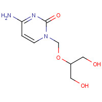 87892-46-4 4-amino-1-(1,3-dihydroxypropan-2-yloxymethyl)pyrimidin-2-one chemical structure