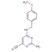 1266335-51-6 6-[(4-methoxyphenyl)methylamino]-2-methylpyrimidine-4-carbonitrile chemical structure